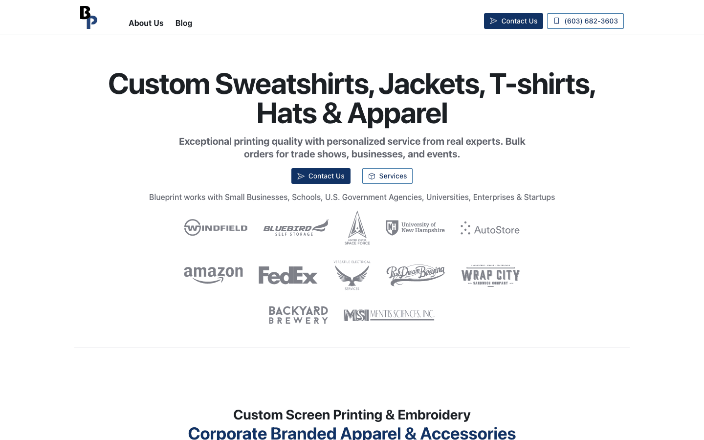 Blueprint Apparel custom apparel company