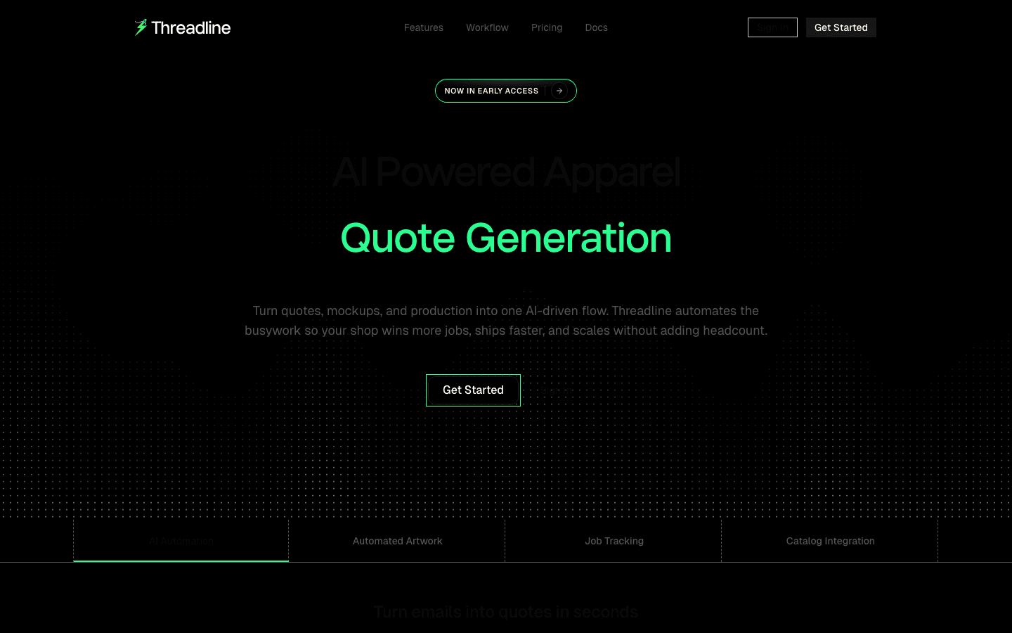 Threadline — AI-powered apparel quote generation